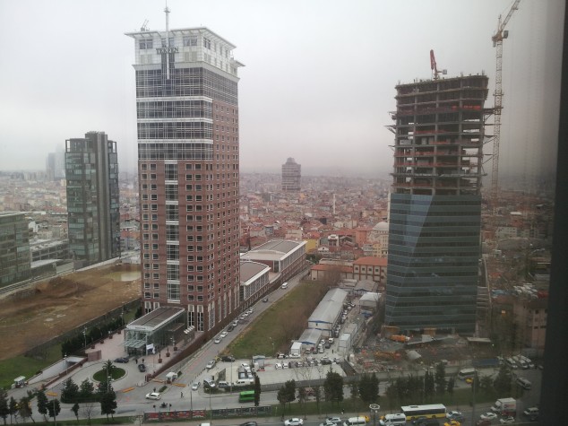 The expanding financial area at Levent, view from Is Bank headquarters.